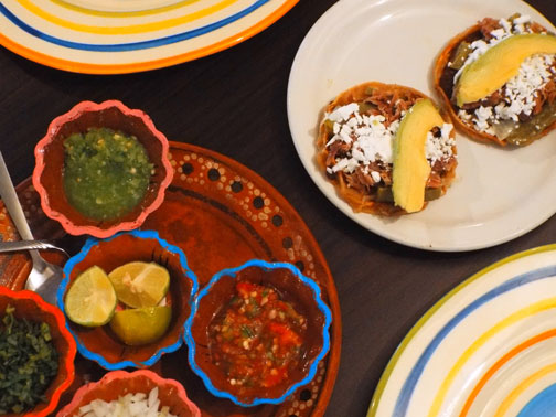 Barbacoa sopes in Mexico City