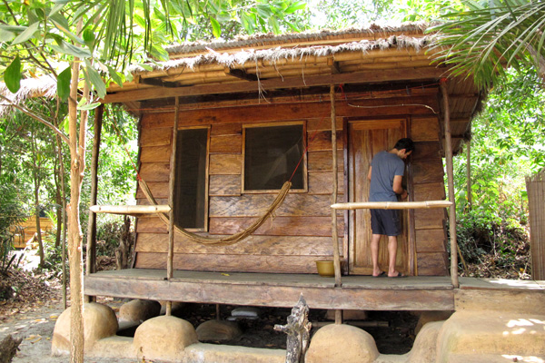 Sierra Leone tourism: bungalows at Tribewanted eco-resort, John Obey beach.