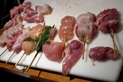 Raw Yakitori at Tori Shin in New York.
