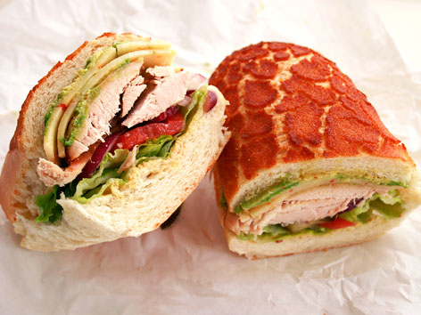 A sandwich on Dutch crunch bread in San Francisco, CA