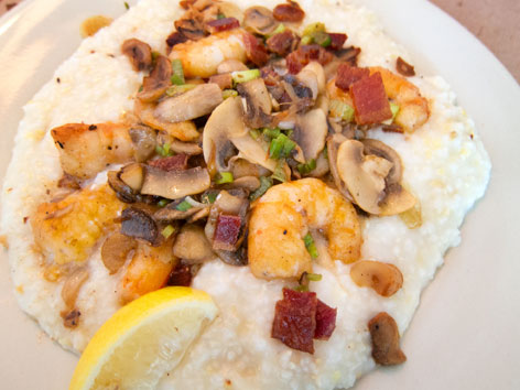 Lowcountry shrimp and grits from Hominy Grill in Charleston, SC