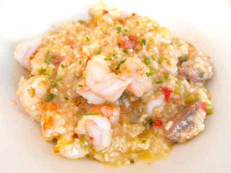 A Lowcountry shrimp bog from Hominy Grill in Charleston, South Carolina