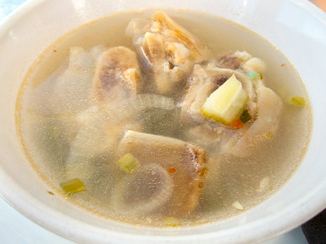 A bowl of souse from Russell's in Antigua.