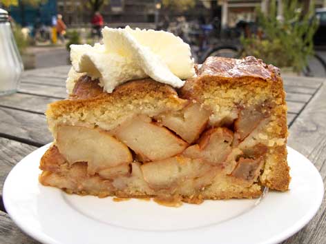 A piece of appeltaart from Café Winkel in Amsterdam. 