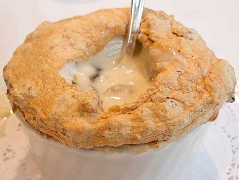 Bread pudding soufflé from Commander's Palace in New Orleans.