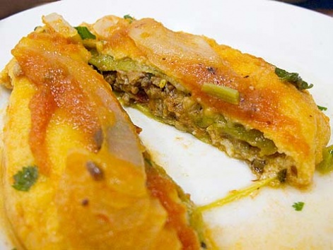 Chiles rellenos de picadillo from La Flor de Oaxaca in Mexico. 