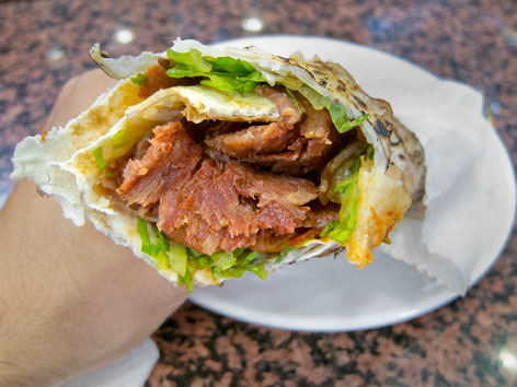 Doner kebab in Istanbul, Turkey