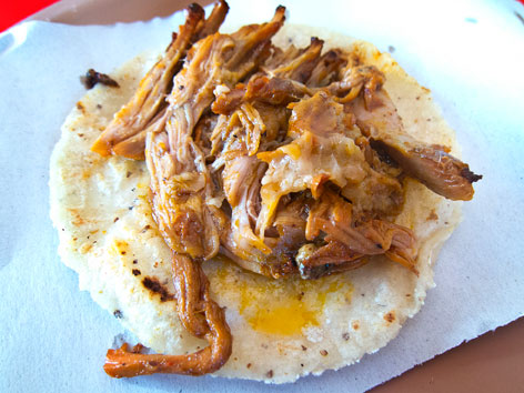 Cochinita pibil taco from Tulum, Mexico