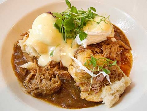 Eggs cochon de lait from Commander's Palace in New Orleans.