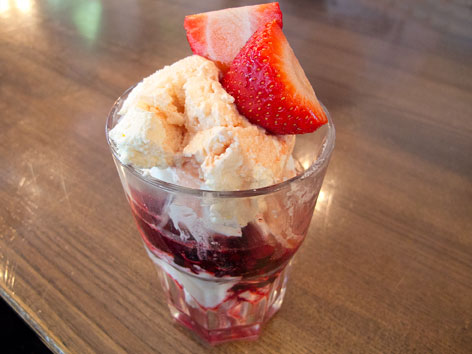 An Eton mess from a London pub, England