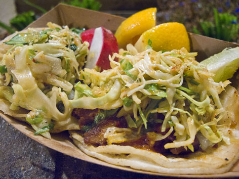 Korean tacos from the Kogi BBQ truck in Los Angeles. 