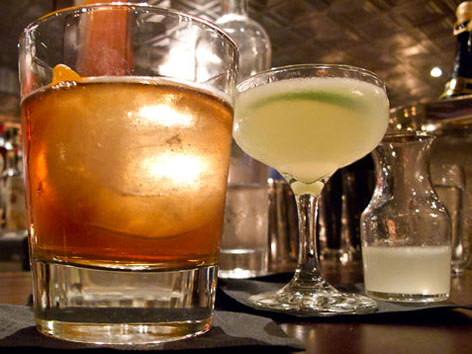 A bourbon and a rum cocktail from Patterson House in Nashville, Tennessee