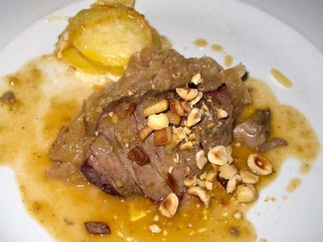 A plate of roasted grouse from Restaurant Utrechtsedwarstafel in Amsterdam, the Netherlands