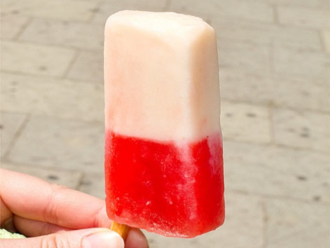 A paleta or ice pop on the street in Oaxaca