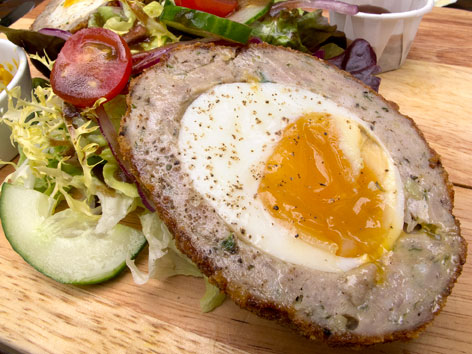 A Scotch egg from a London pub in England