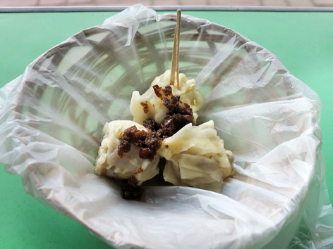 Siomai steamed Chinese pork dumpling in Cebu, Philippines