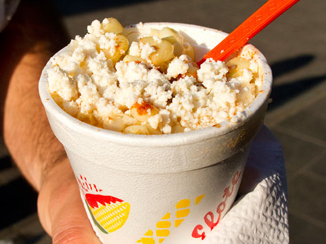 Elote from the street in Oaxaca, Mexico. 