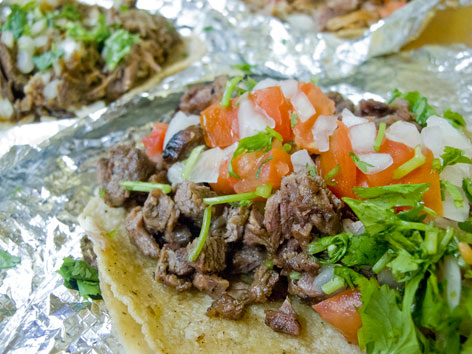 Carne asada taco from El Parian in Los Angeles.