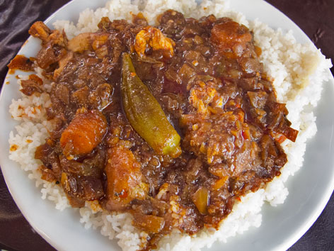 A plate of thiou from Marché Kermel in Dakar, Senegal.