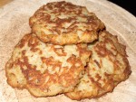 Bramborak, or potato pancakes, from a restaurant in Prague, Czech Republic