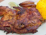 A plate of Cuban pollo asado from El Siboney in the Florida Keys.