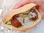 Falafel from Taim Falafel & Smoothie Bar in New York City.