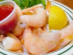 A pile of fresh Key West local shrimp from Half Shell Raw Bar.