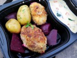 Krebinetter, breaded pork patties, from Copenhagen, Denmark