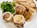 The roast bone marrow dish with parsley salad, salt, and toast at St. John in London, England