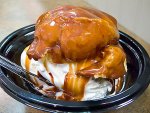 Sanders hot fudge cream puff or bumpy cake from Detroit. 