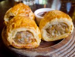 A sausage roll from a pub in London, England