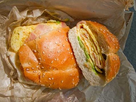 A fresh torta from Super Tortas Obregón in Mexico City.