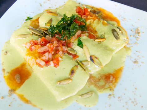 Papadzules from Yaxche in Playa del Carmen, Mexico